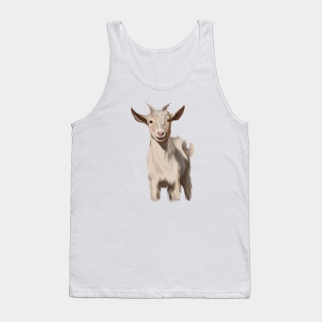 Cute Goat Drawing Tank Top by Play Zoo